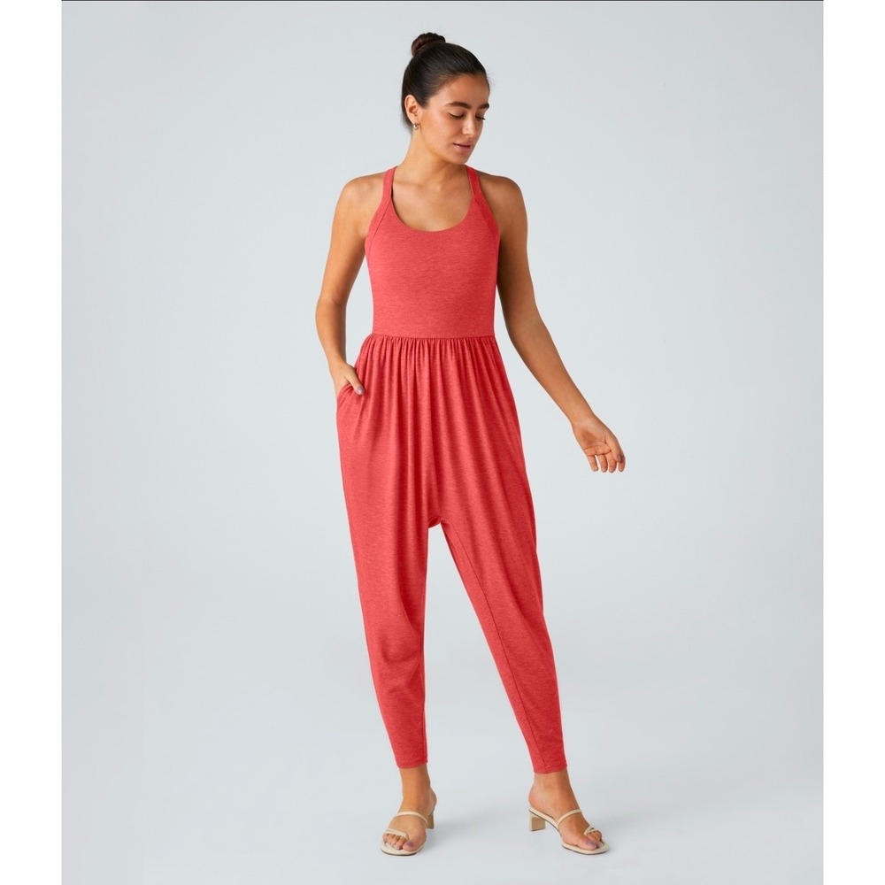 Halara Easy Peezy U Neck Pocket Harem Jumpsuit NWT Women's Small Regular